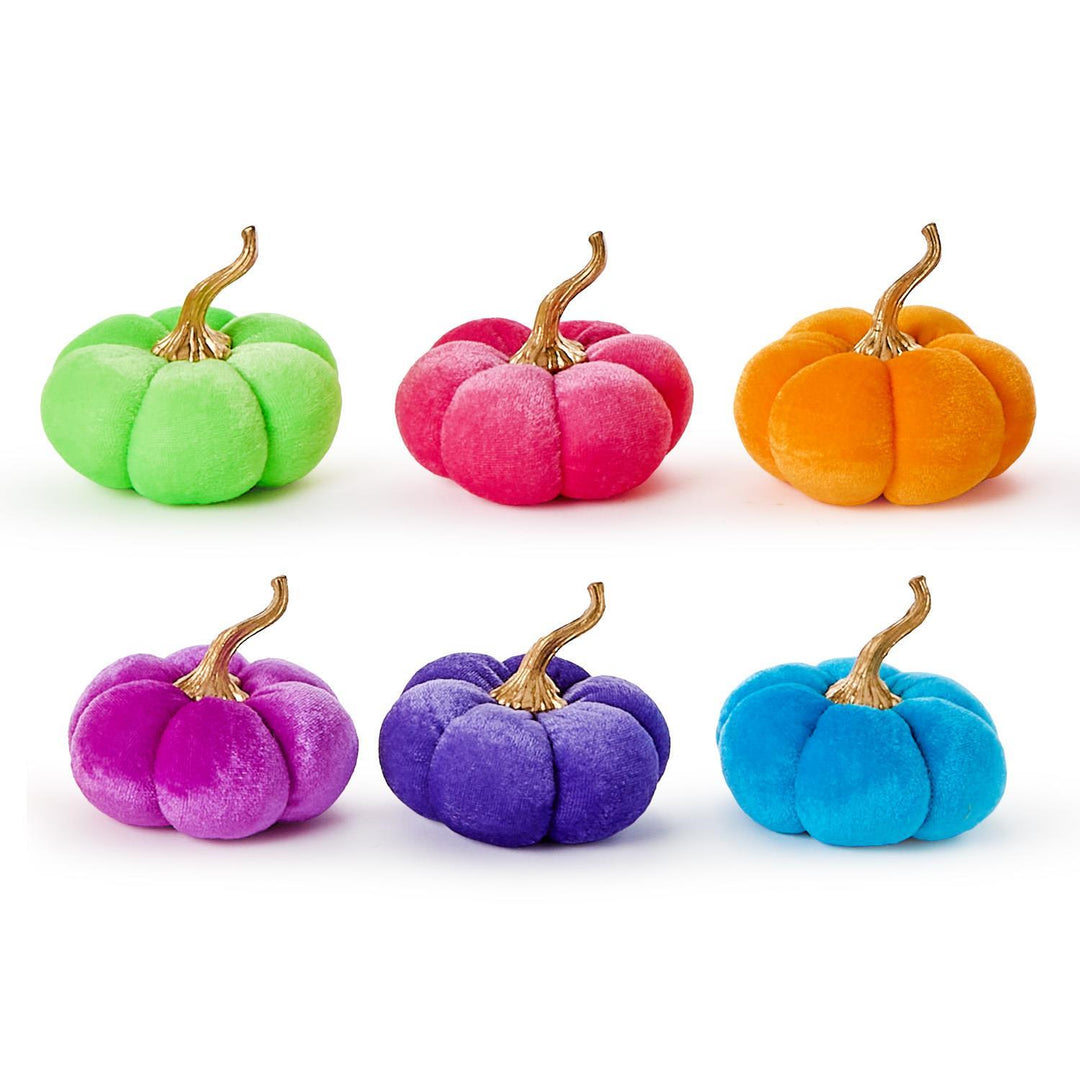 Candy Coated Velvet Plush Pumpkin