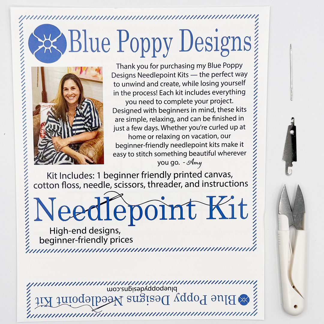 Blue PAlpha Gamma Delta Needlepoint Kit