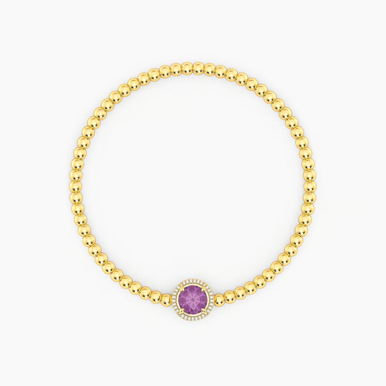 Gold Alexandrite Birthstone Pendant Necklace