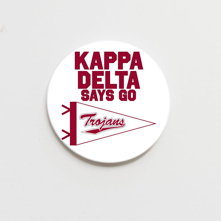 Good Vibez Collegiate - Troy University Kappa Delta Game Day Button