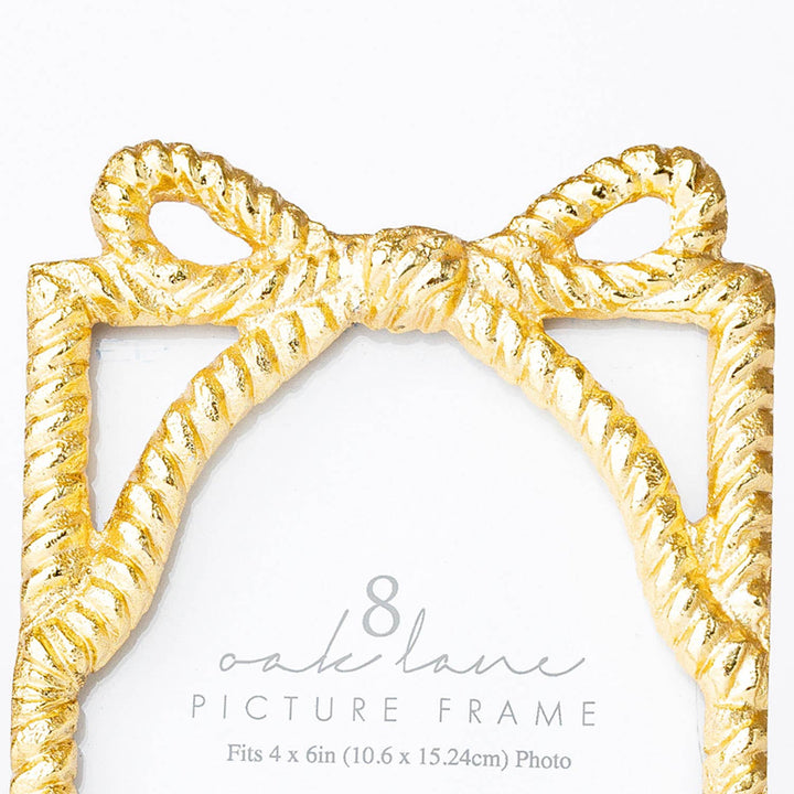 Gold Bow 4x6 Picture Frame