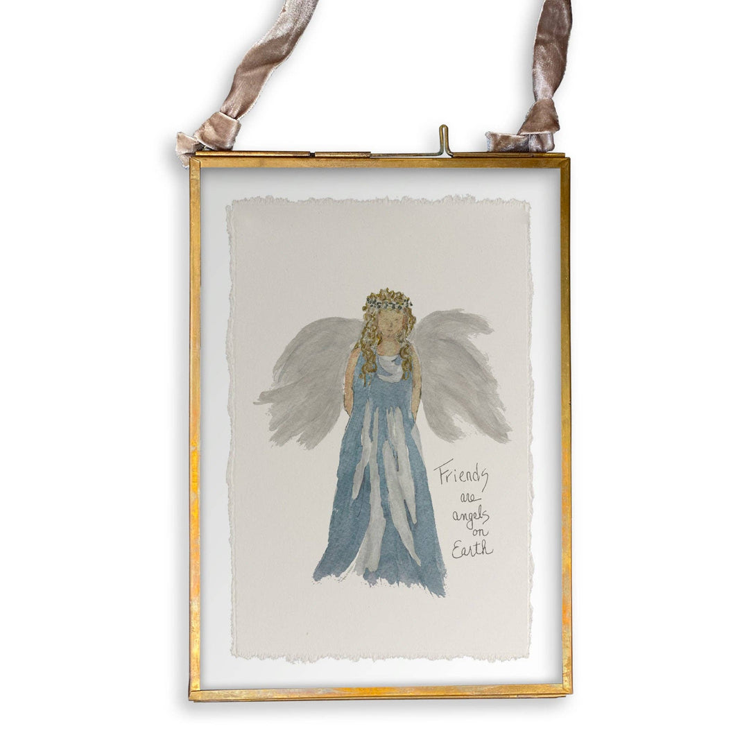 Blue Dress Angel Kitchen Towel