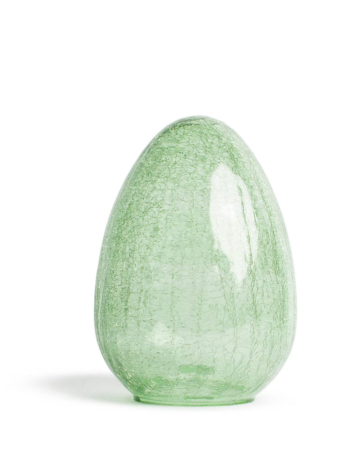 The Amelia Glass Egg   Light Green   7x10