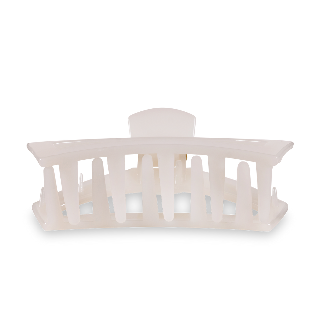 TELETIES - Open Hair Clip | Large | Coconut White