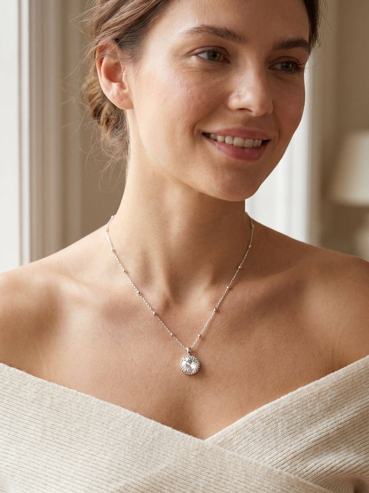 Cushion-Cut Pendant Necklace - NDS50PDCRY