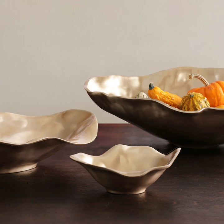 Beatriz Ball SIERRA MODERN Maia Small Oval Bowl (Gold) 7682