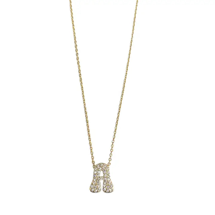 Davy Initial Necklace Gold