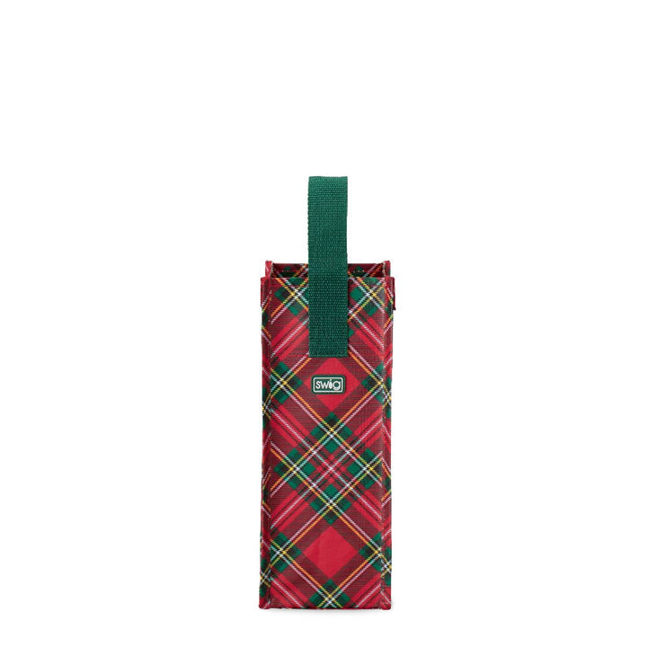Swig Christmas Plaid Reusable Gift Bag (Wine)