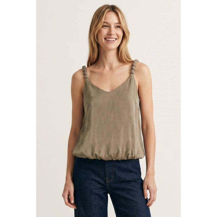 Billowy Strap Accent Tank Top