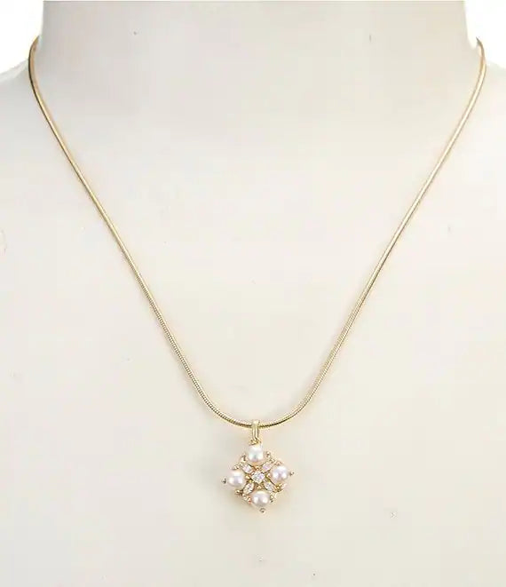 Kendra Scott Dira Pendant Necklace - Gold/Pearl