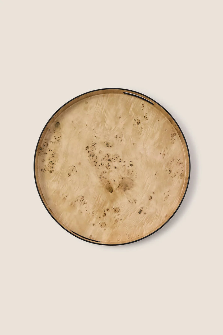 Burled Wood Pattern Tray