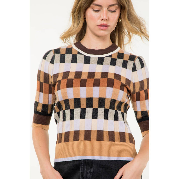 THML - Short Sleeve Textured Knit Top