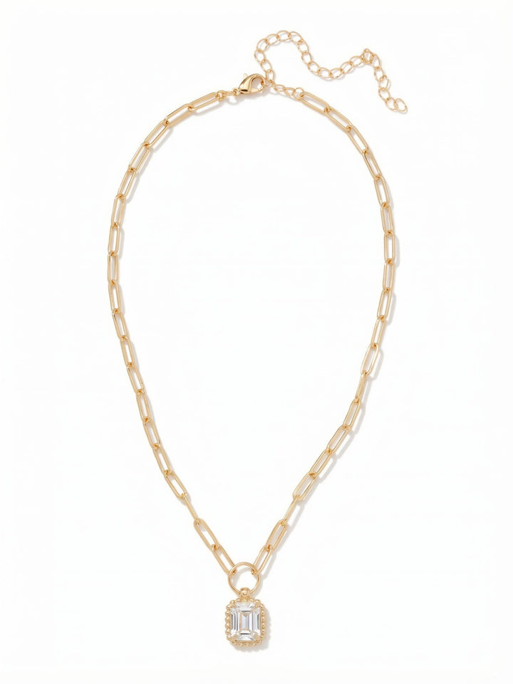 Octavia Scalloped Pendant Necklace - NGA1BGCRY