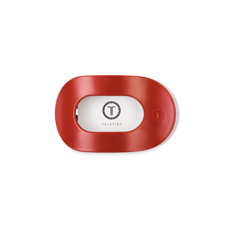 TELETIES - Flat Round Hair Clip | Small | Red Carpet Ready