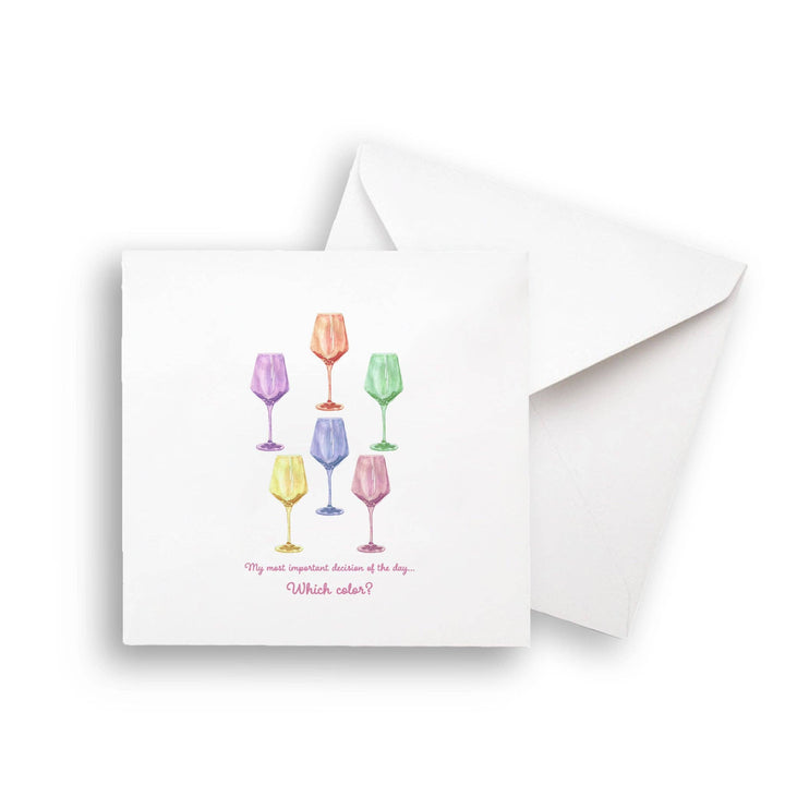 Colorful Wine Glasses Dishtowel