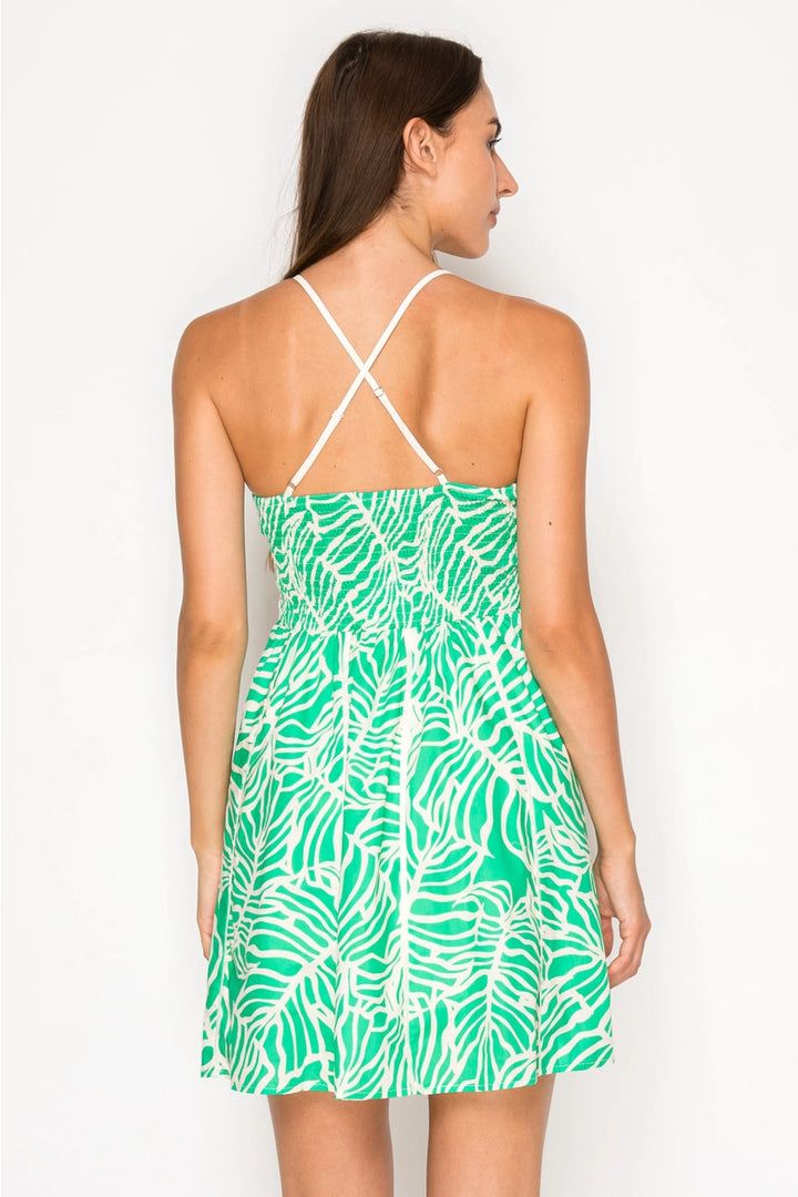 Verde Palms Mini Dress