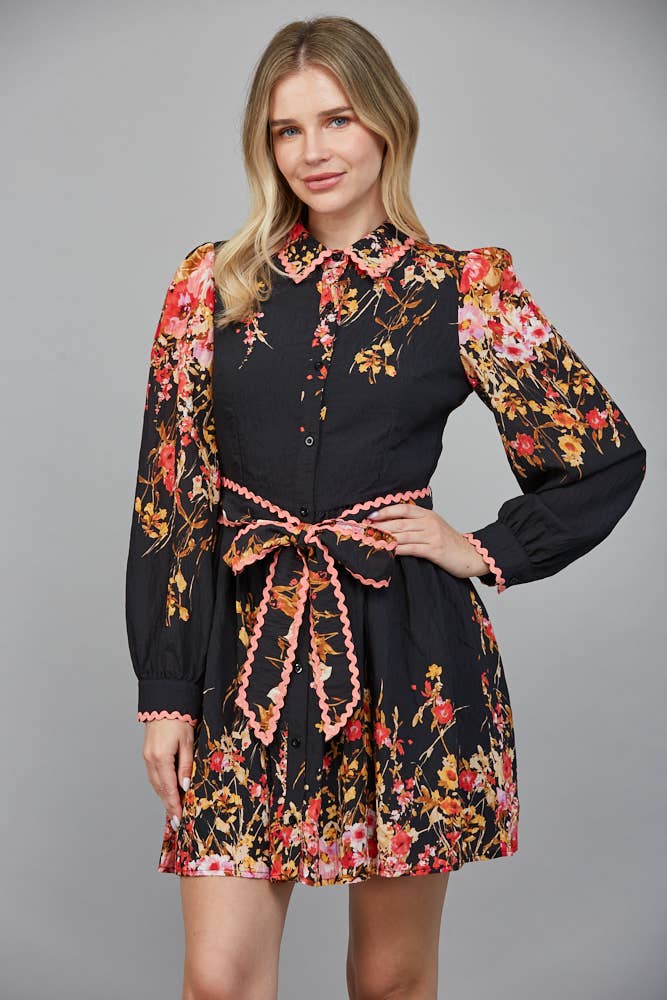 Floral Print Mini Dress