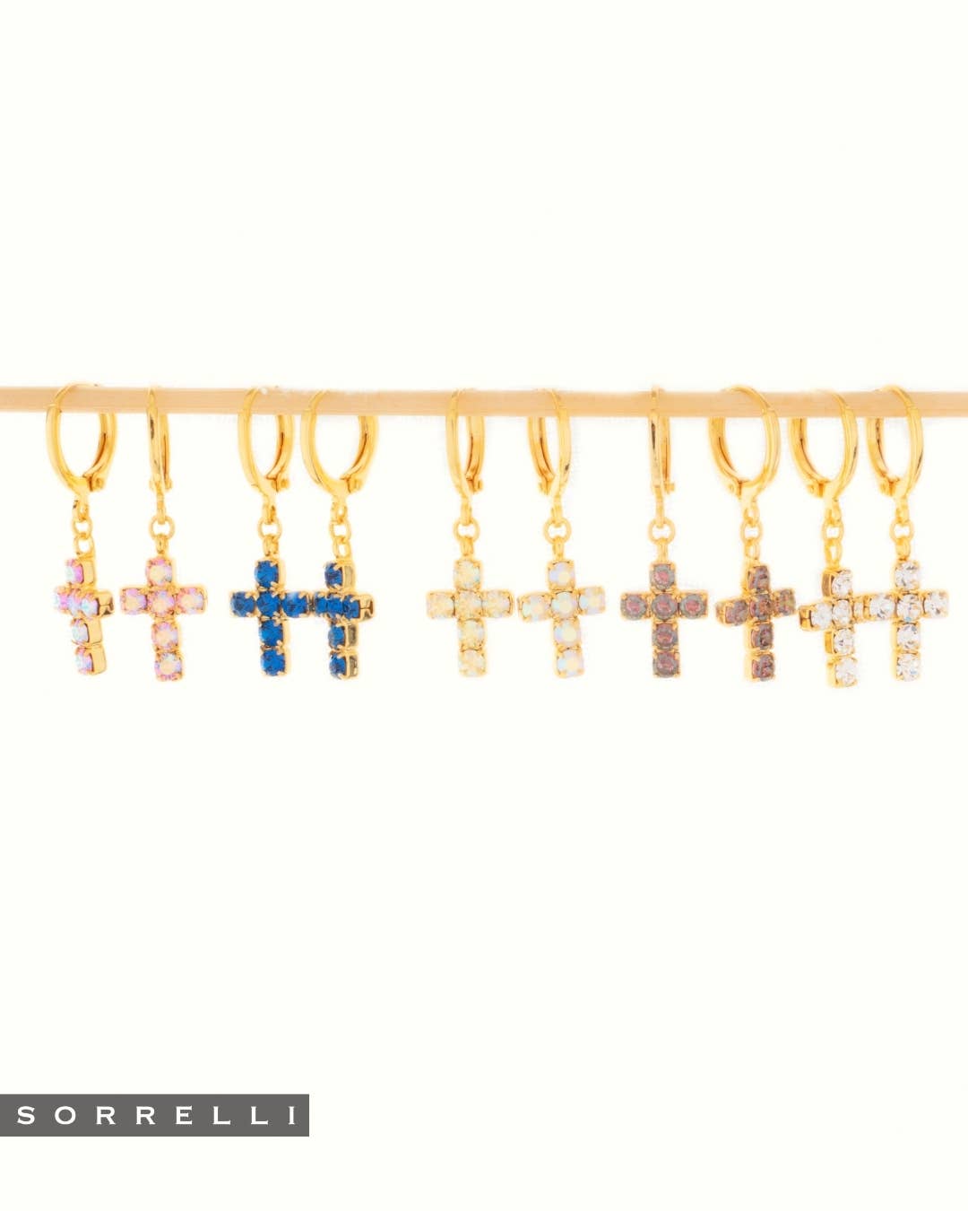 Sorrelli  Carly Cross Huggie Hoop Earrings