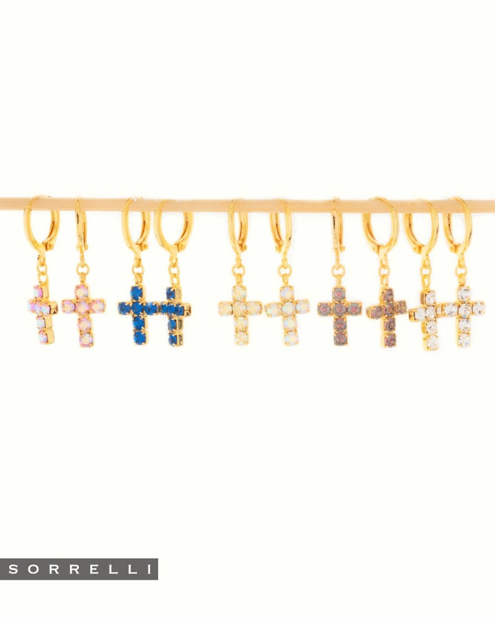 Sorrelli  Carly Cross Huggie Hoop Earrings
