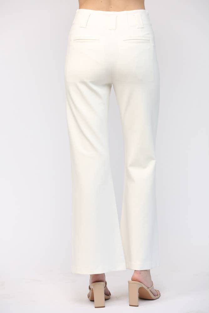 Two Front Pocket Ponte Flare Pants