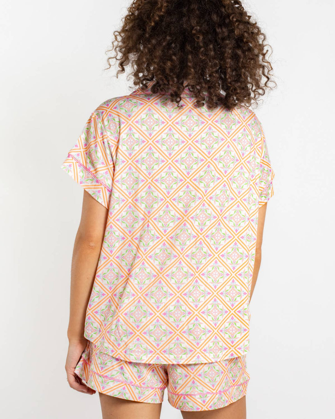 Verona Short Sleeve Button Up Sleep Shirt