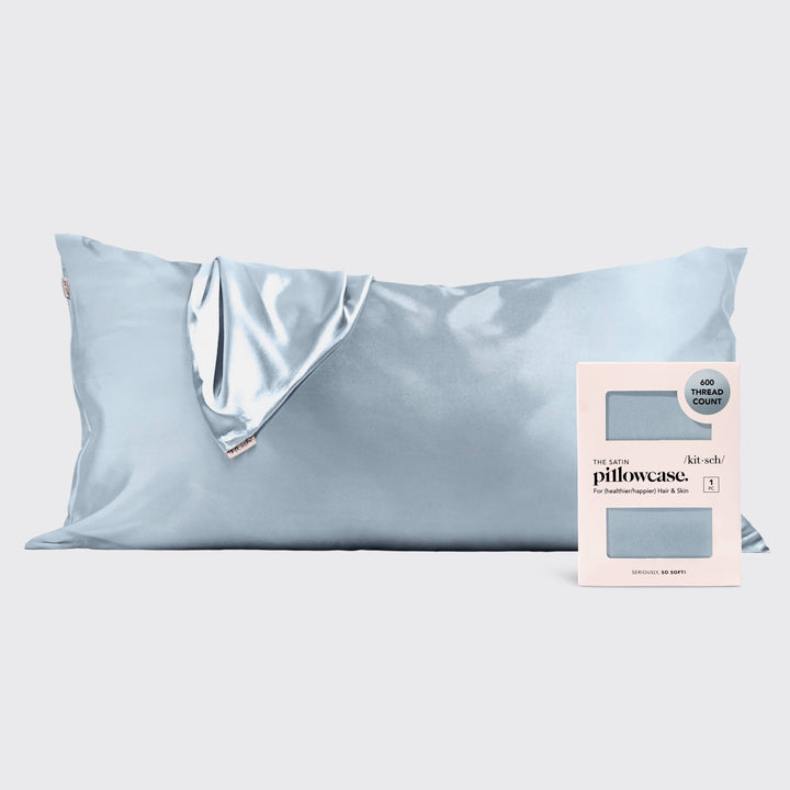 KITSCH - King Satin Pillowcase - Haze Blue