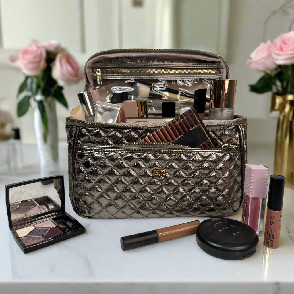 PurseN Classic Train Case - Bronze