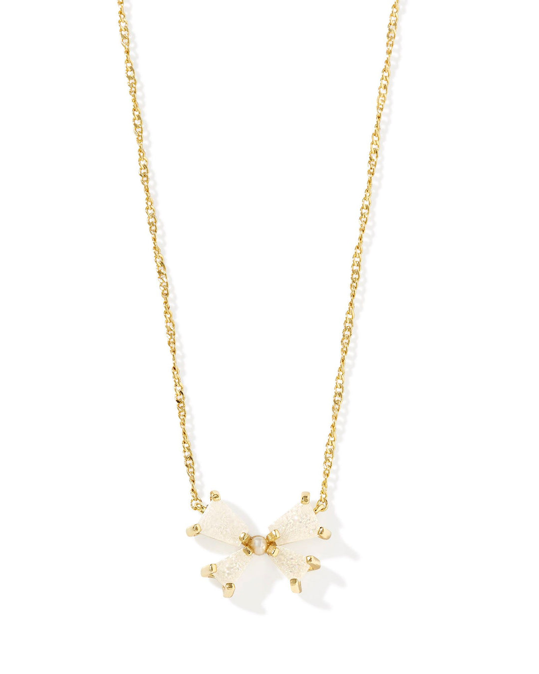 Kendra Scott Blair Bow Small Short Pendant Necklace - Gold