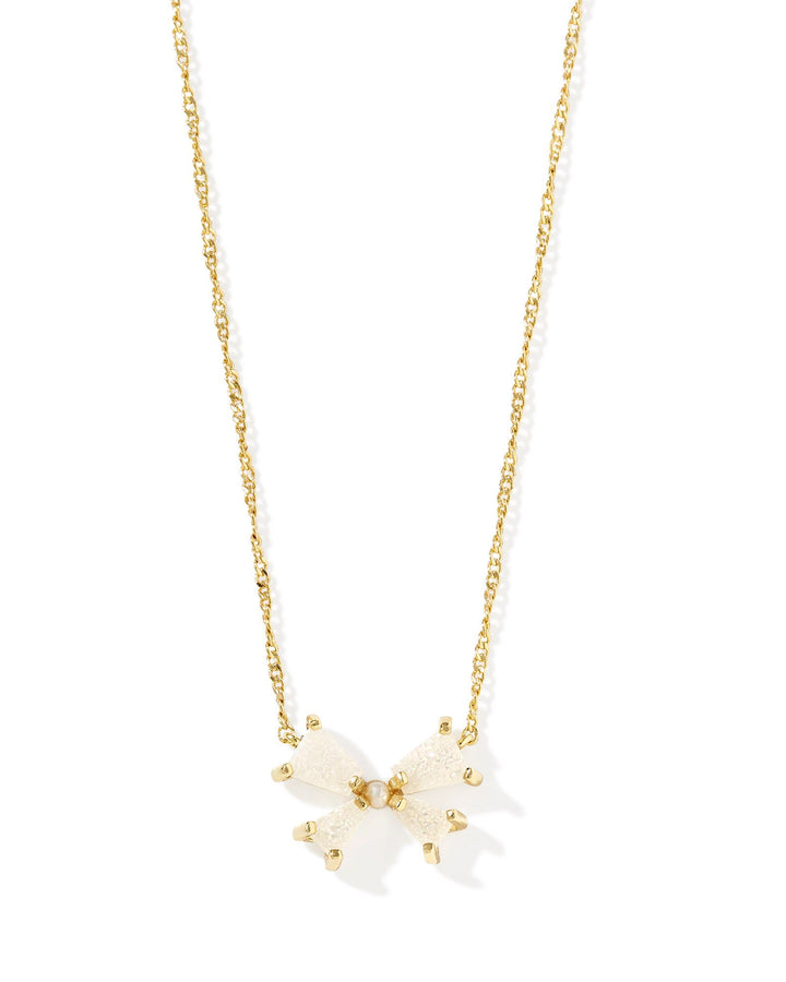 Kendra Scott Blair Bow Small Short Pendant Necklace - Gold