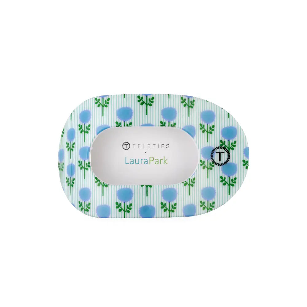 TELETIES - Flat Round Hair Clip | Medium | Blue Marigold