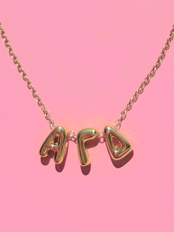Sorority Bubbe Letter Necklace