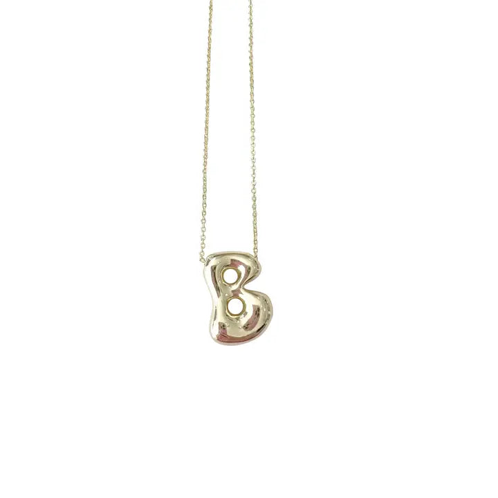 Wave Initial Necklace
