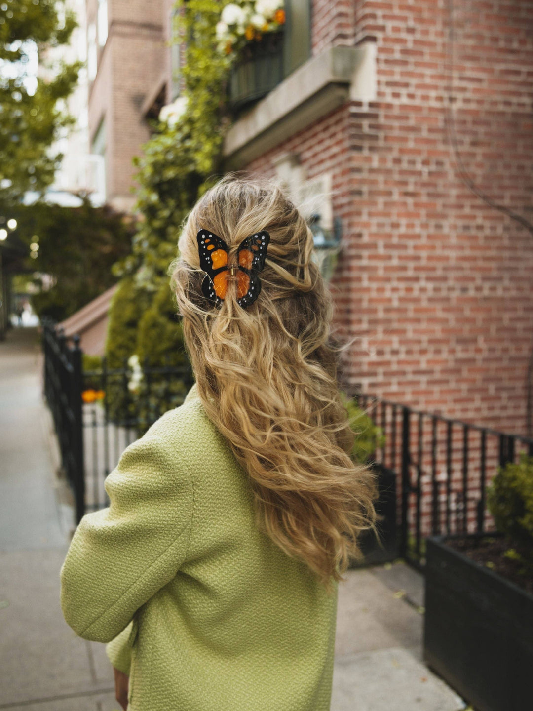Hand-painted Monarch Butterfly Claw Hair Clip | Eco-Friendly