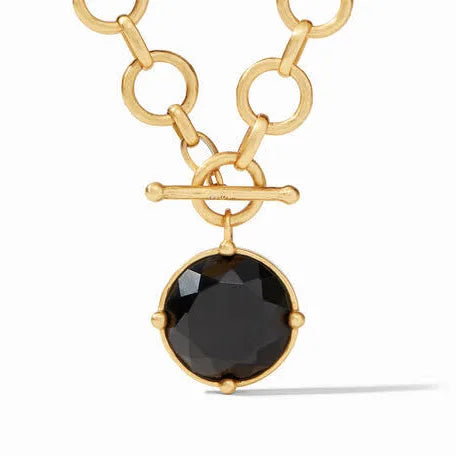 Julie Vos Honeybee Statement Necklace Obsidian Black