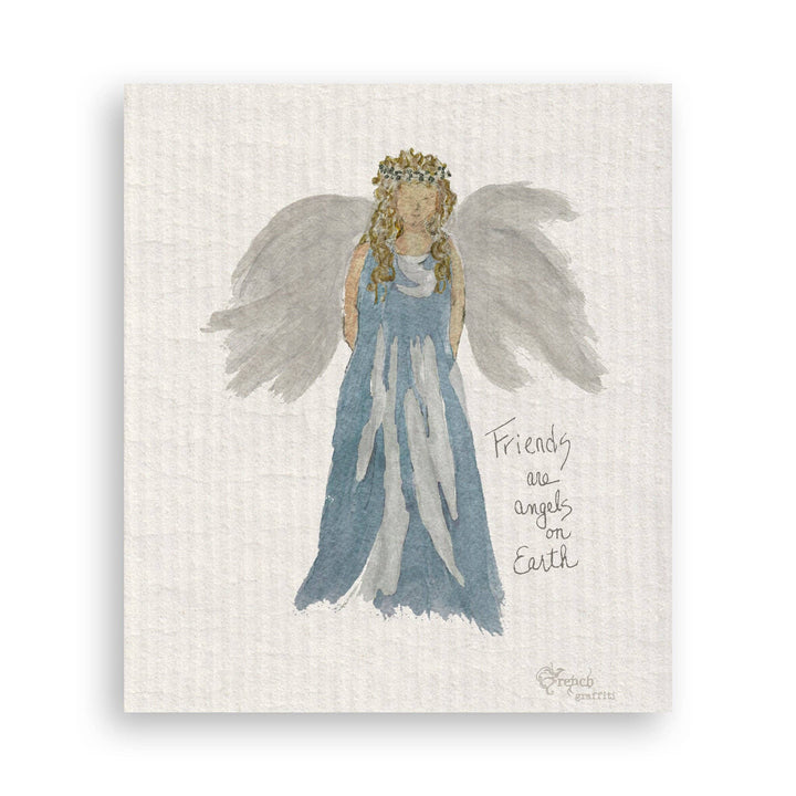 Blue Dress Angel Kitchen Towel