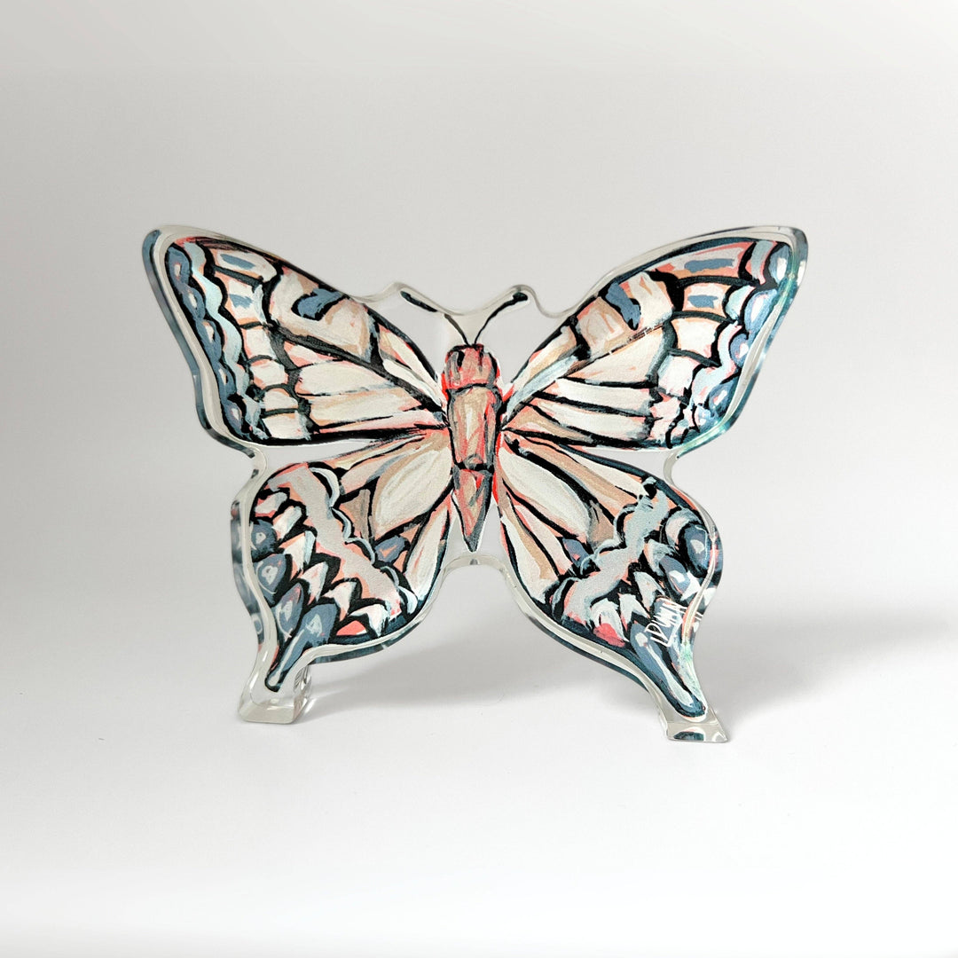 Lauren Dunn Neutral Butterfly Acrylic Block