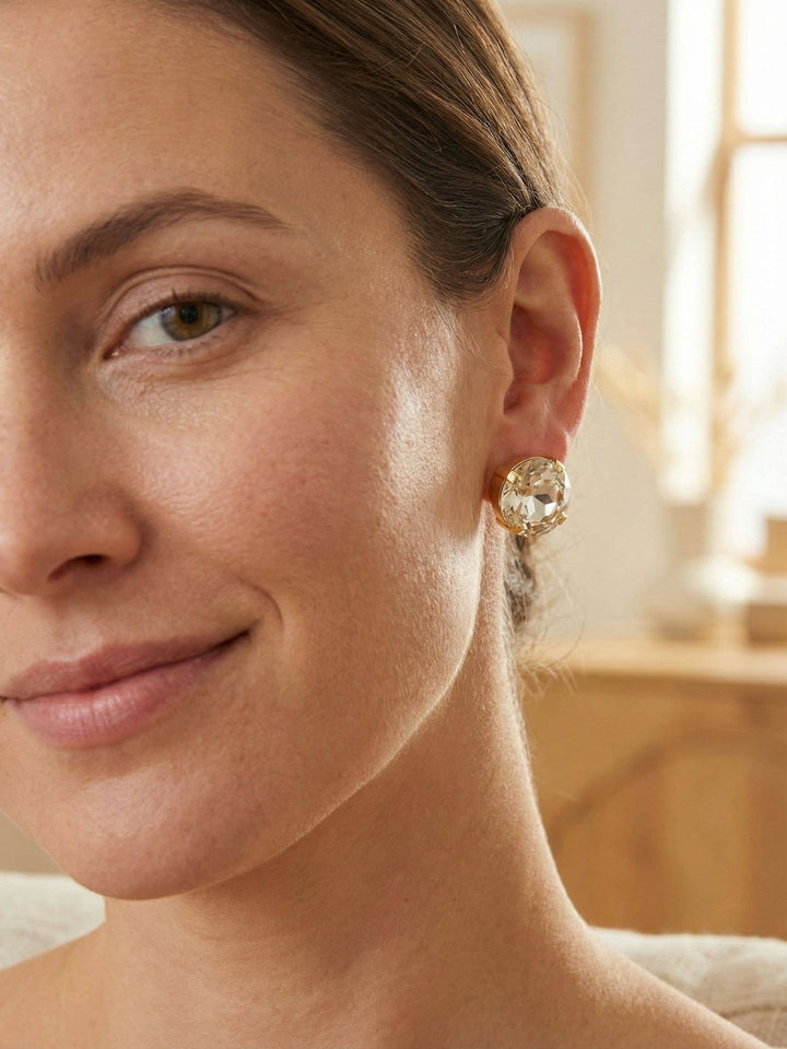 Kelly Stud Earrings - EFT110BGCRY