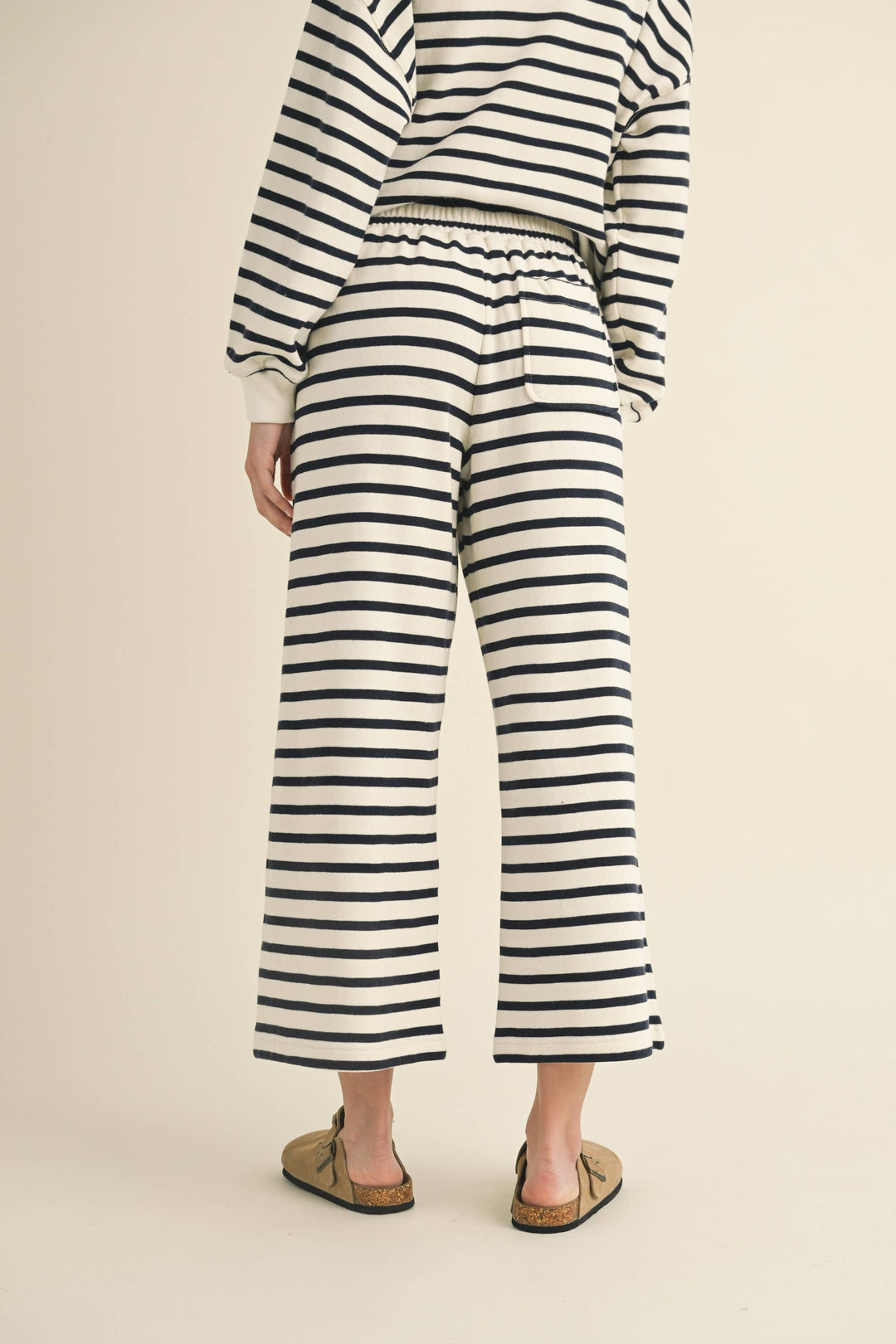 Striped Pattern Straight Leg Pants