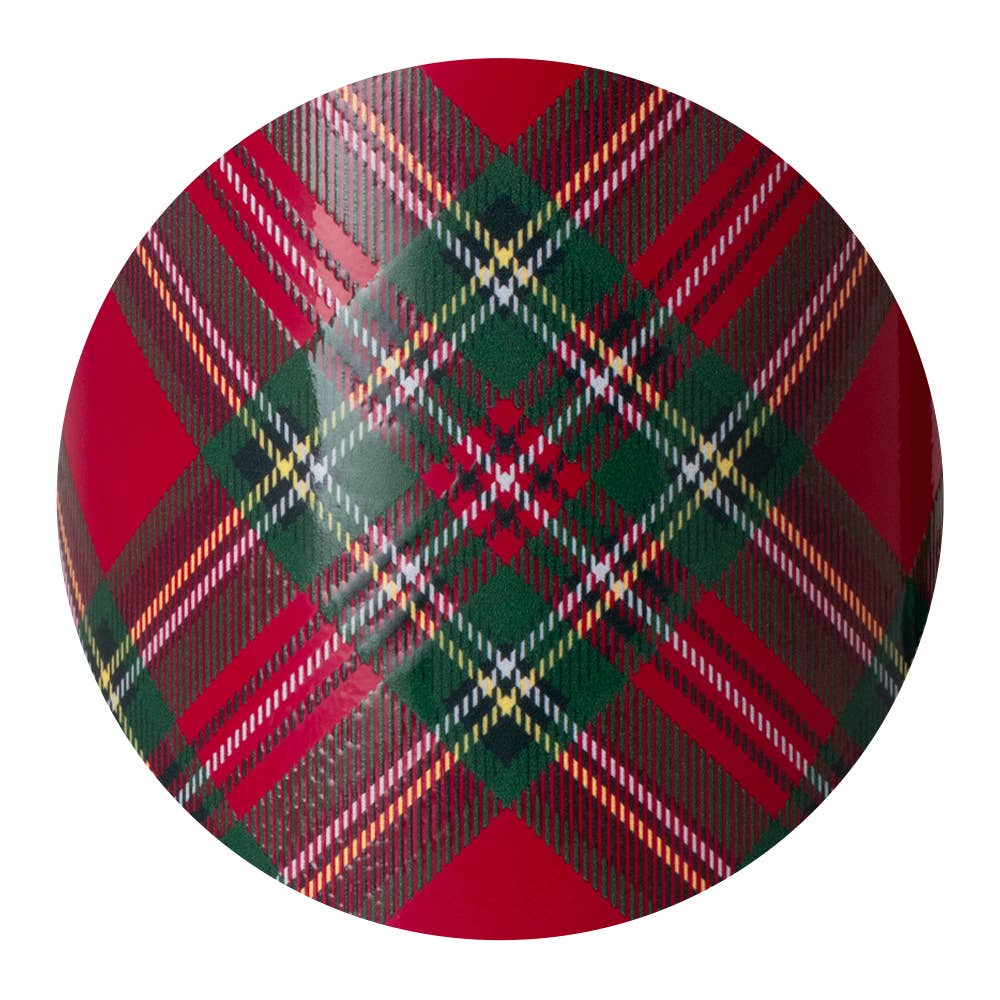 Christmas Plaid Stemless Wine Cup (12oz)