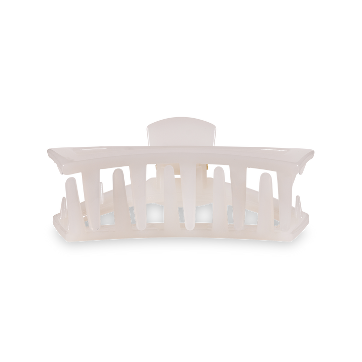 TELETIES - Open Hair Clip | Medium | Coconut White
