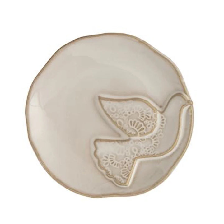 White Christmas Tidbit Plates