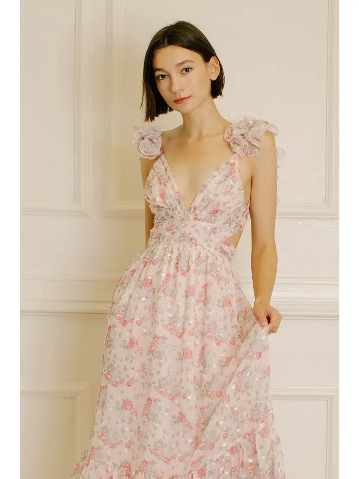 Floral Embroidered Maxi Dress