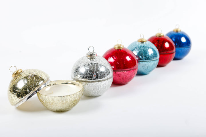 LUX FRAGRANCES - Noel Silver Glass Ornament Candle