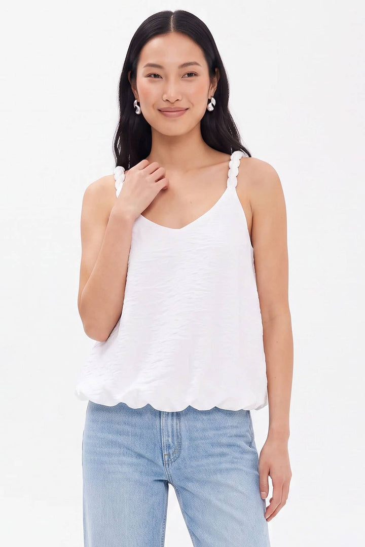 Billowy Strap Accent Tank Top