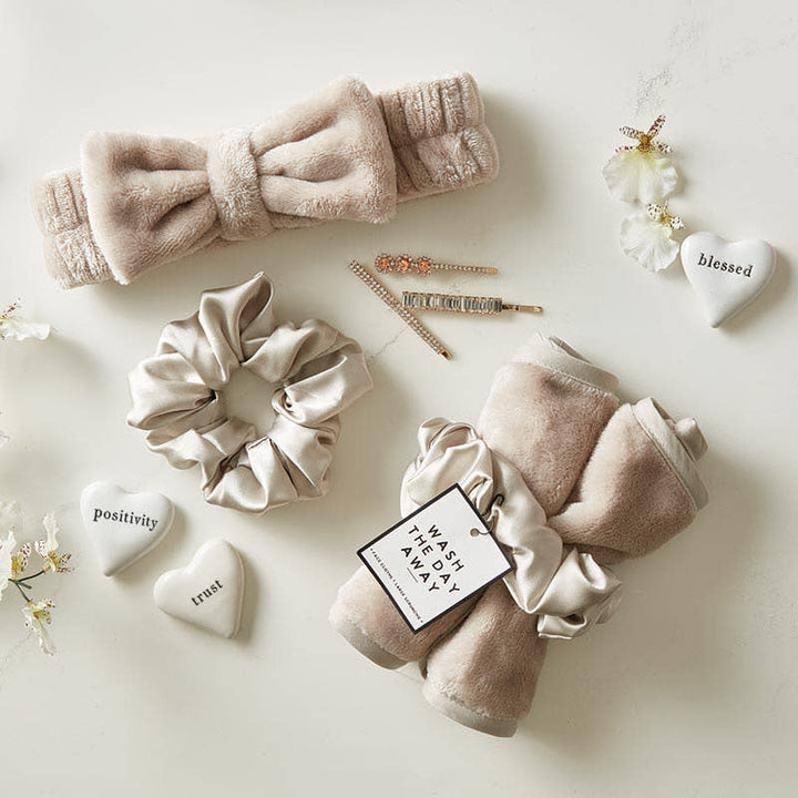 Plush Bow Headband - Flax