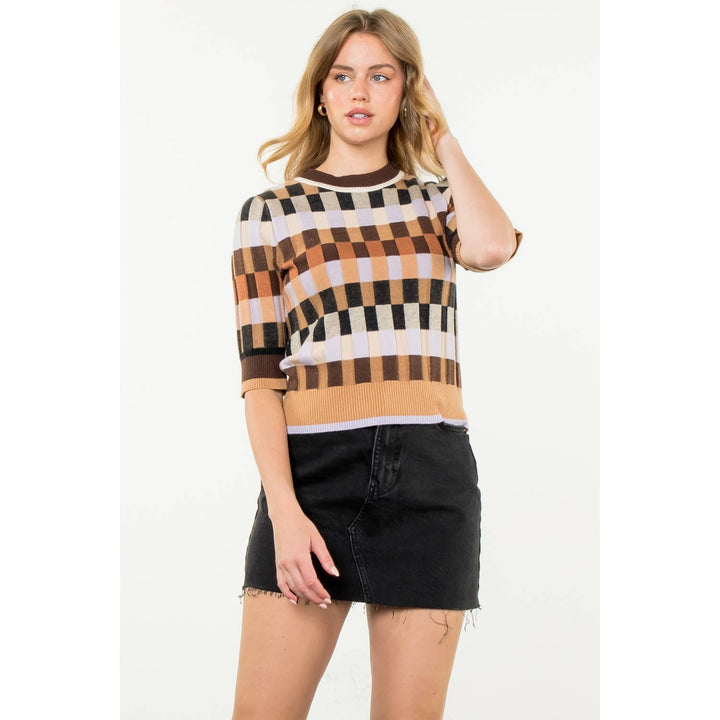 THML - Short Sleeve Textured Knit Top