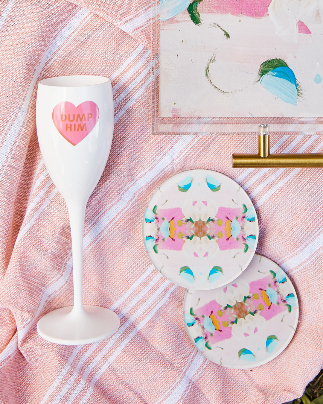 Monets Garden Pink Coaster | Laura Park Designs x Tart