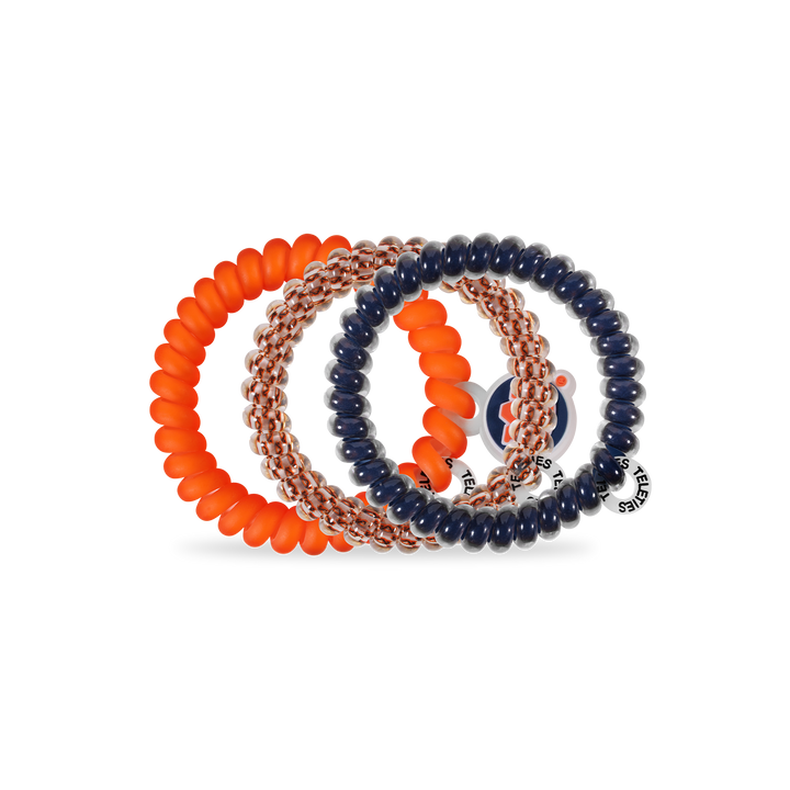 TELETIES - Spiral Hair Coils | Small | War Eagle! Hair Ties