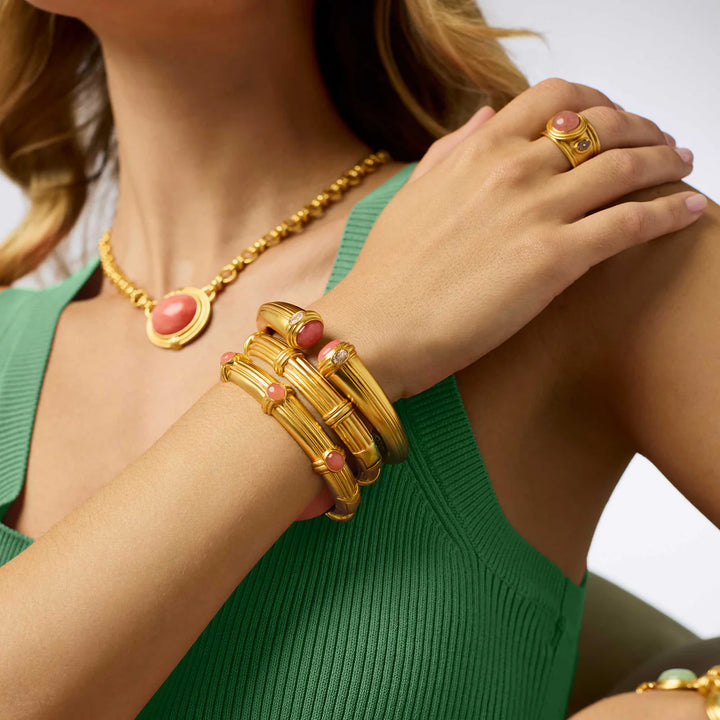 Julie Vos Portofino Stone Hinge Bangle