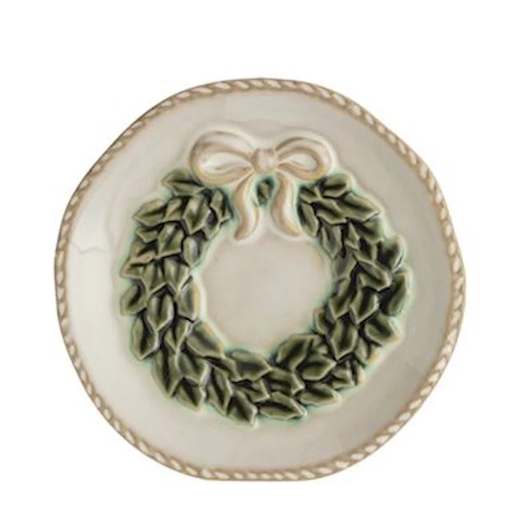 White Christmas Tidbit Plates